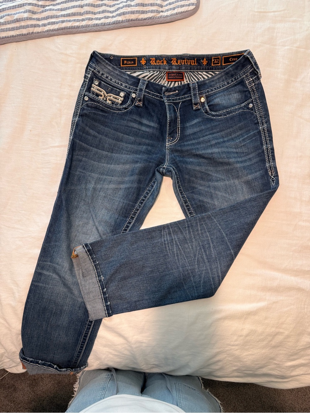 Rock Revival Women's Dark Indigo Cropped Jeans